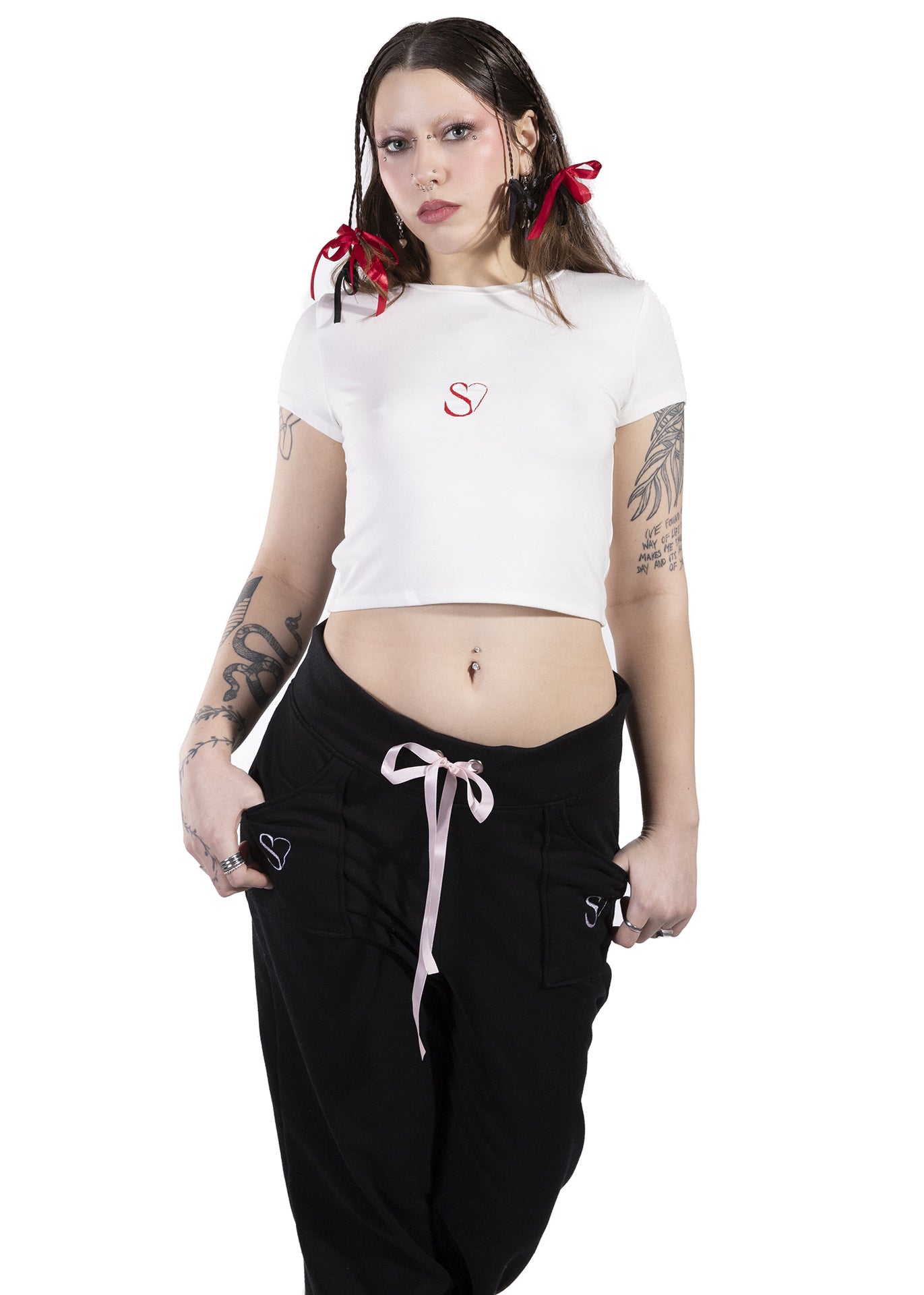 Sccorpi Monogram Cropped Top